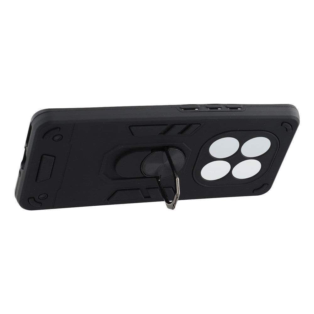 For Xiaomi Redmi Note 14 Pro 5G / Poco X7 5G Case PC+TPU Drop Defend Phone Cover with Ring Kickstand