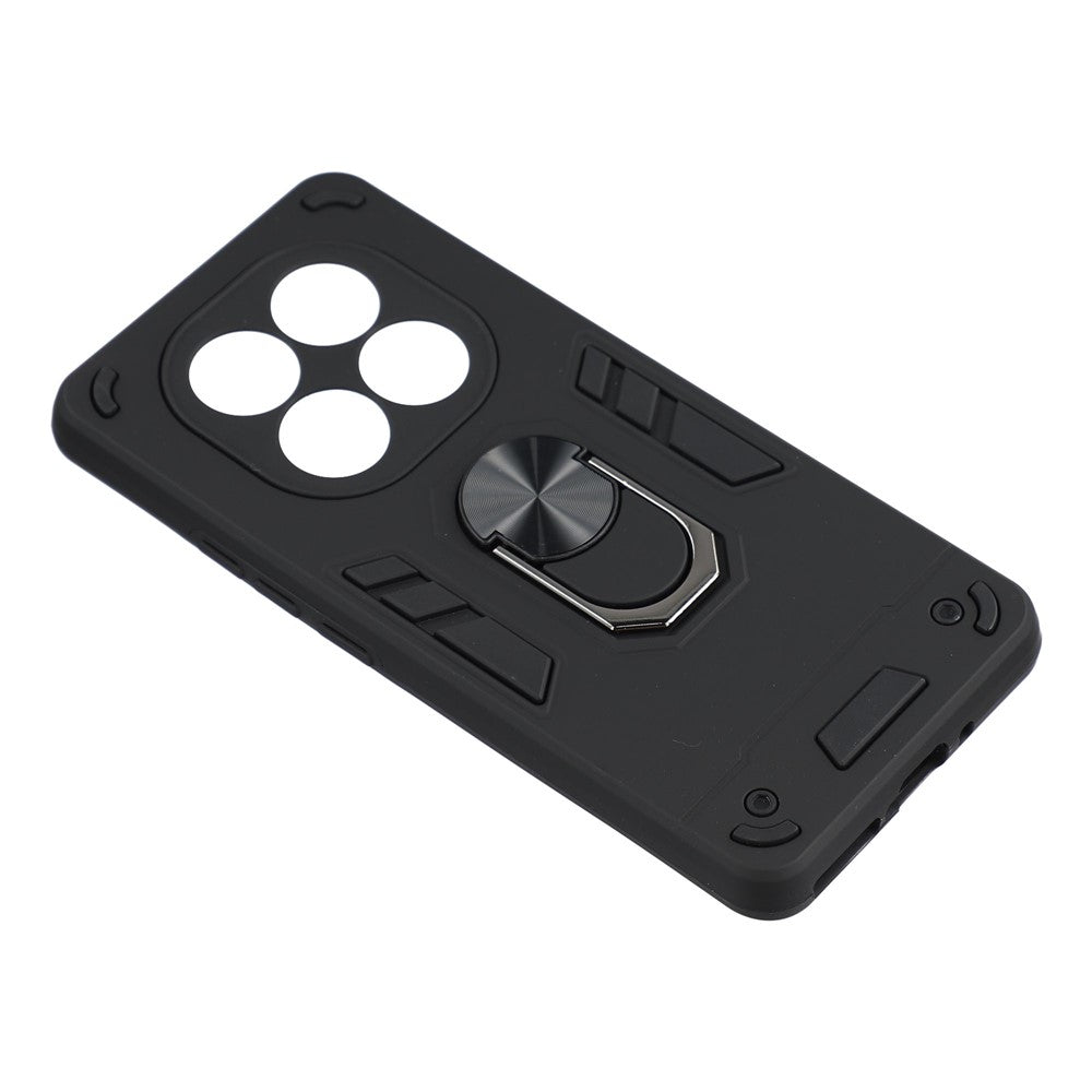 For Xiaomi Redmi Note 14 Pro 5G / Poco X7 5G Case PC+TPU Drop Defend Phone Cover with Ring Kickstand