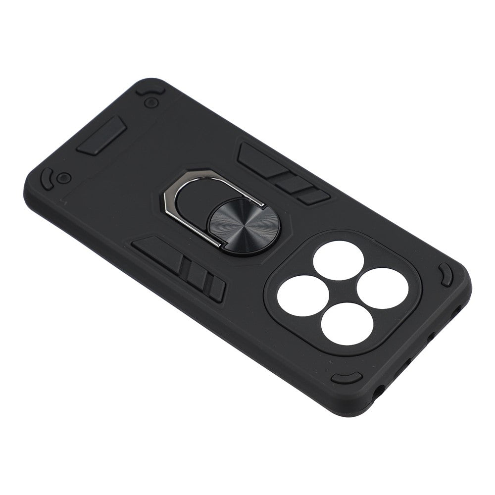 For Xiaomi Redmi Note 14 Pro 5G / Poco X7 5G Case PC+TPU Drop Defend Phone Cover with Ring Kickstand