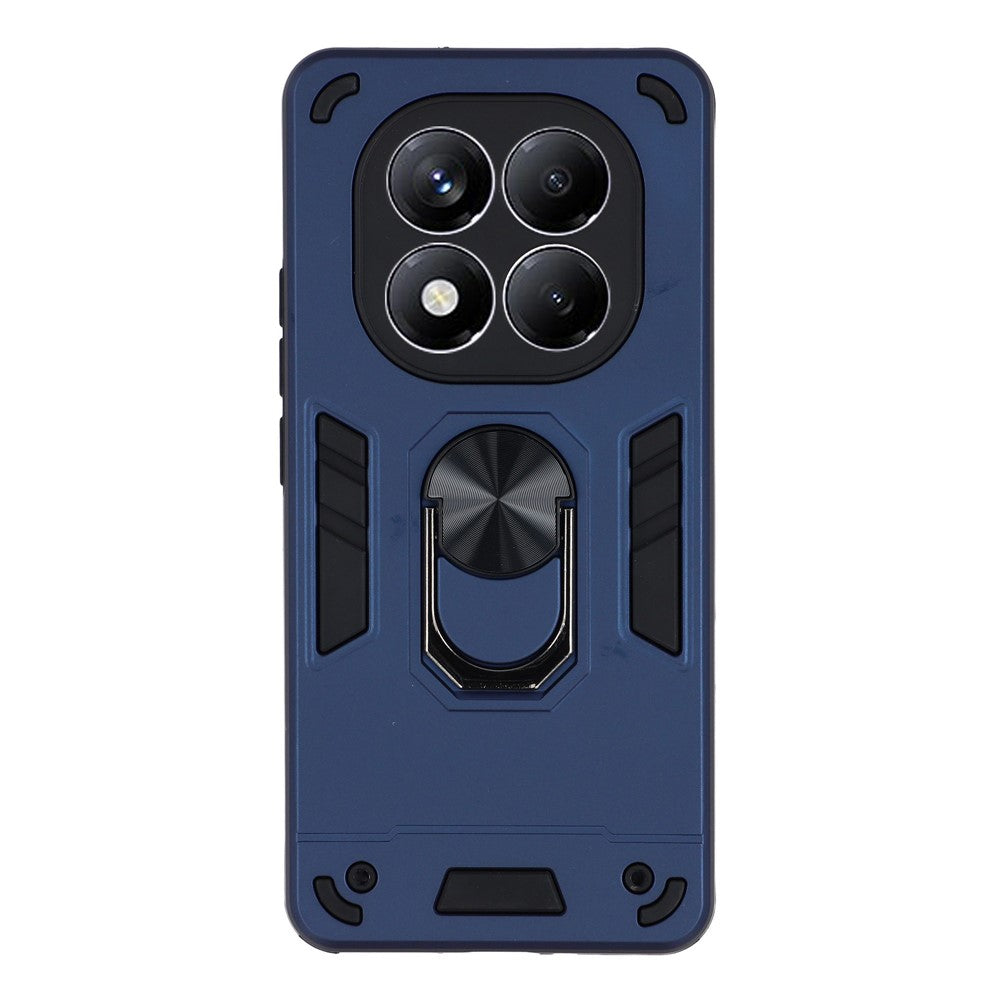 For Xiaomi Redmi Note 14 Pro 5G / Poco X7 5G Case PC+TPU Drop Defend Phone Cover with Ring Kickstand