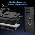 Motorola Edge 60 Neo 5G / Edge 50 Neo 5G / Moto S50 5G / ThinkPhone 25 5G-cover i PC+TPU, faldsikkert mobilcover med ringstøtte
