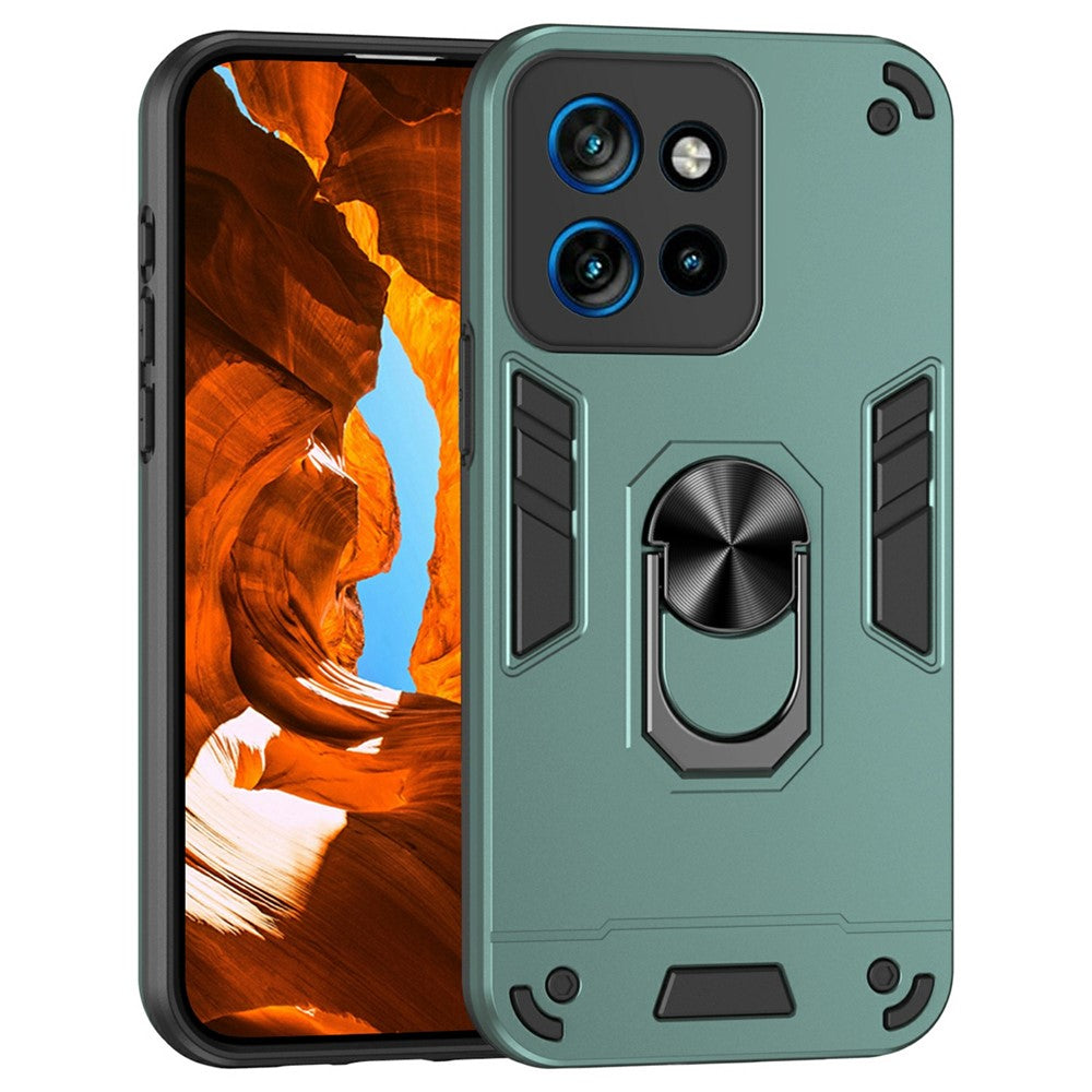Motorola Edge 60 Neo 5G / Edge 50 Neo 5G / Moto S50 5G / ThinkPhone 25 5G-cover i PC+TPU, faldsikkert mobilcover med ringstøtte