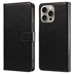 For iPhone 13 Pro Max Leather Case Litchi Texture RFID Blocking Wallet Stand Phone Cover