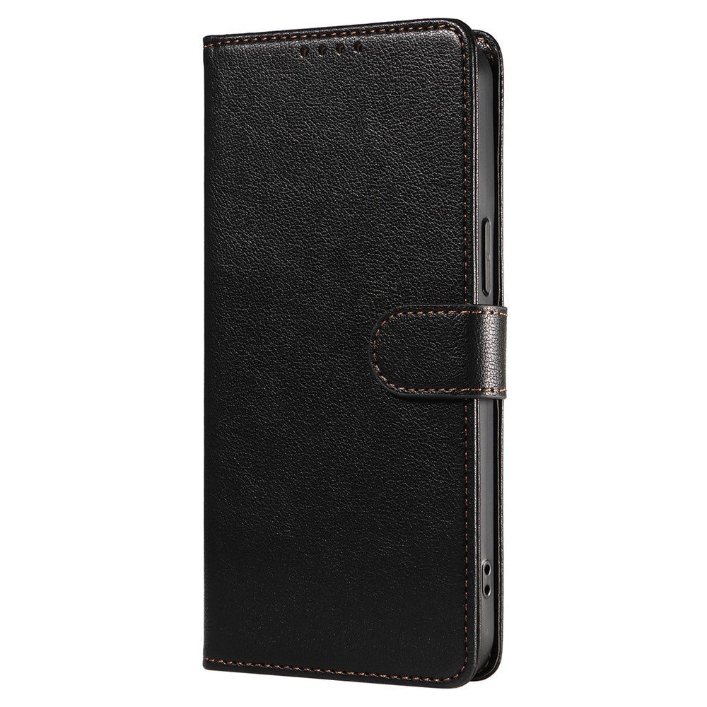 For iPhone 13 Pro Max Leather Case Litchi Texture RFID Blocking Wallet Stand Phone Cover