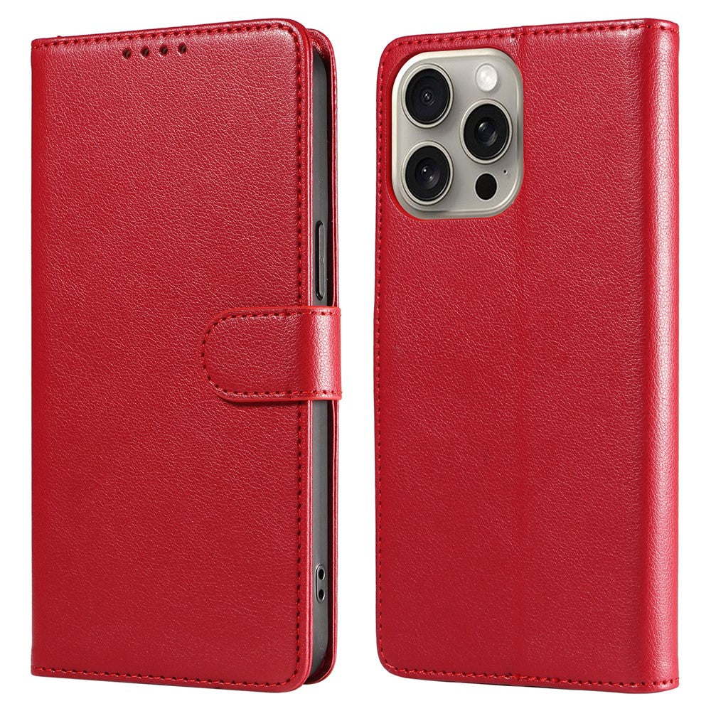 For iPhone 13 Pro Max Leather Case Litchi Texture RFID Blocking Wallet Stand Phone Cover