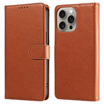 For iPhone 13 Pro Max Leather Case Litchi Texture RFID Blocking Wallet Stand Phone Cover