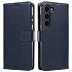For Samsung Galaxy S23+ Leather Case Litchi Texture RFID Blocking Wallet Stand Phone Cover