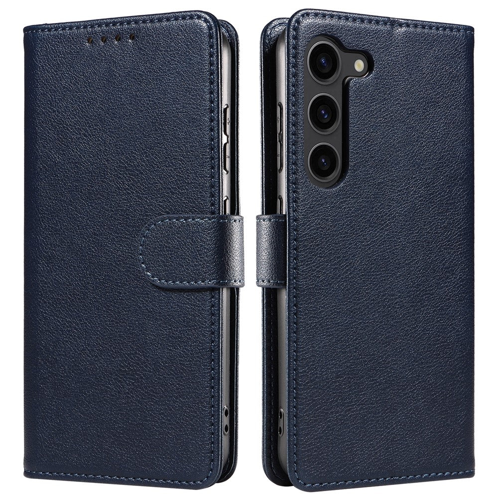 For Samsung Galaxy S23+ Leather Case Litchi Texture RFID Blocking Wallet Stand Phone Cover