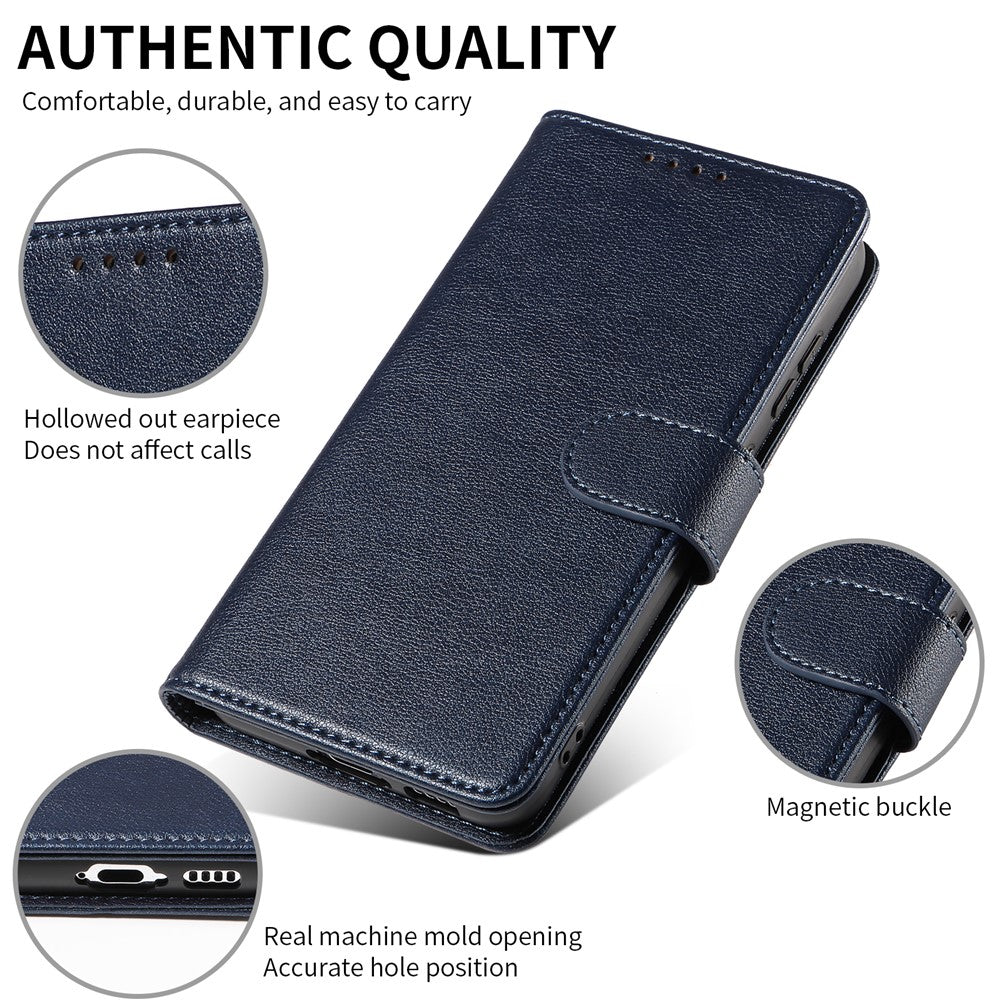 For Samsung Galaxy S23+ Leather Case Litchi Texture RFID Blocking Wallet Stand Phone Cover