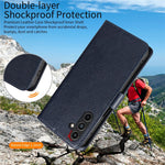 Lædercover til Samsung Galaxy A15 5G med litchitekstur, RFID-blokerende pungcover