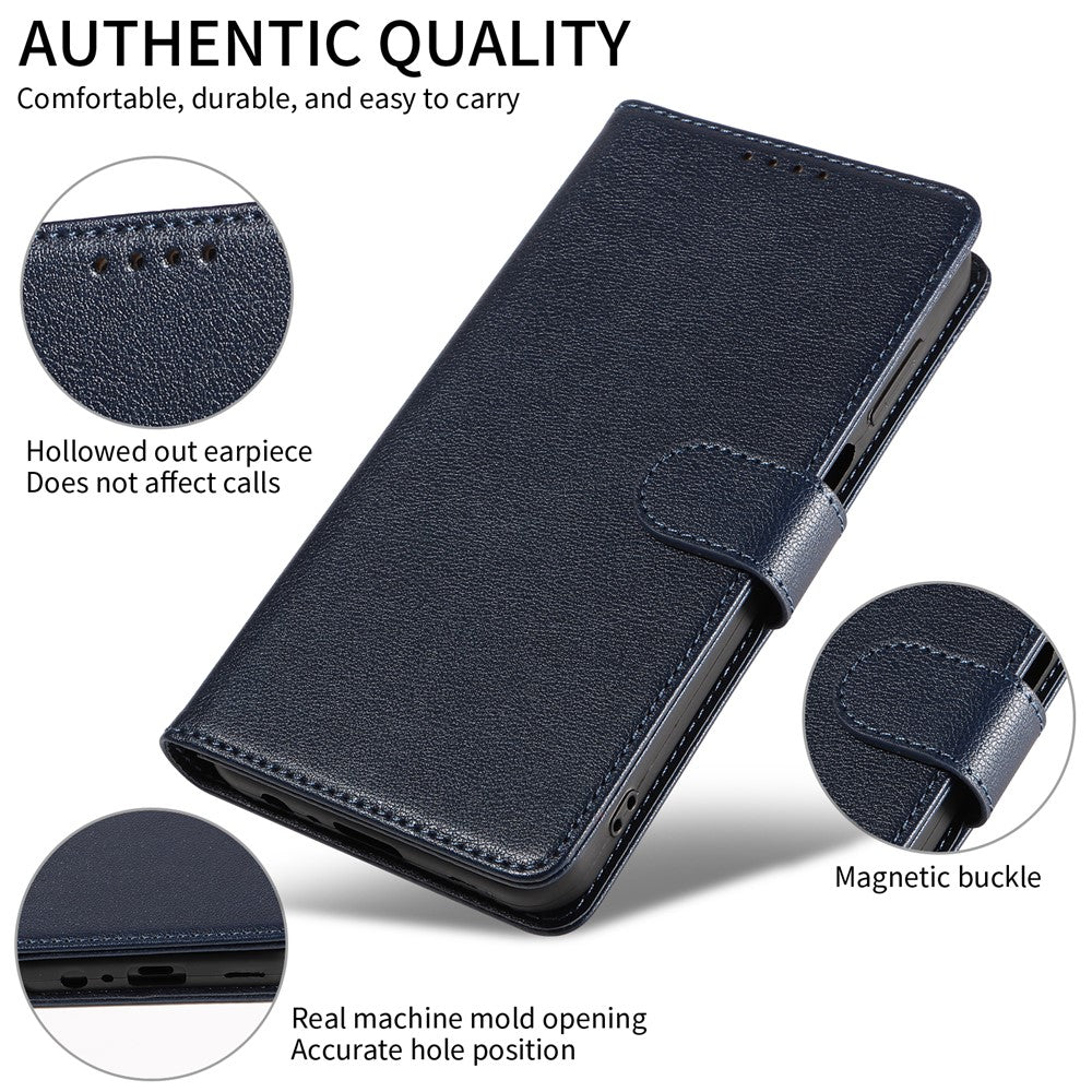 Lædercover til Samsung Galaxy A15 5G med litchitekstur, RFID-blokerende pungcover