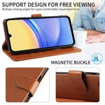 Til Samsung Galaxy A54 5G Lædercover Litchi Tekstur RFID-blokerende Pung Stativ Telefoncover