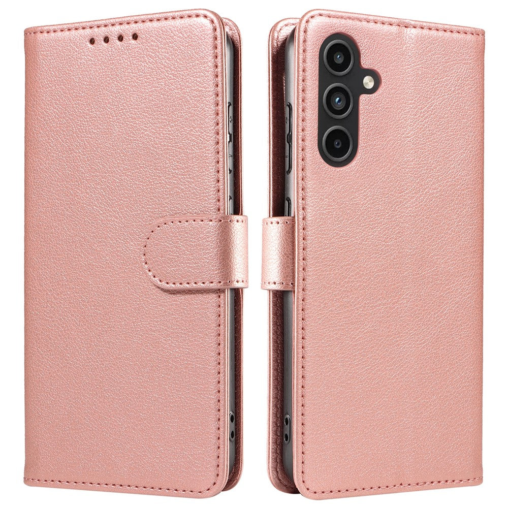 Til Samsung Galaxy A54 5G Lædercover Litchi Tekstur RFID-blokerende Pung Stativ Telefoncover