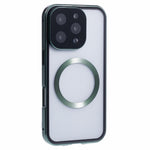 For iPhone 16 Pro Max Case Double Sides Tempered Glass Phone Cover Compatible with MagSafe Full Protector