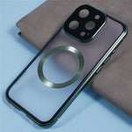For iPhone 16 Pro Max Case Double Sides Tempered Glass Phone Cover Compatible with MagSafe Full Protector