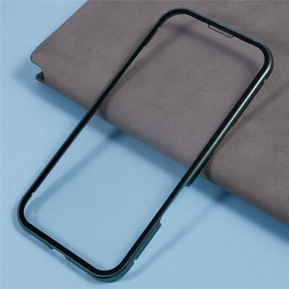 For iPhone 16 Pro Max Case Double Sides Tempered Glass Phone Cover Compatible with MagSafe Full Protector