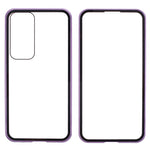 For Samsung Galaxy S25+ Full Body Case Magnetic Tempered Glass Double-Sided Phone Case