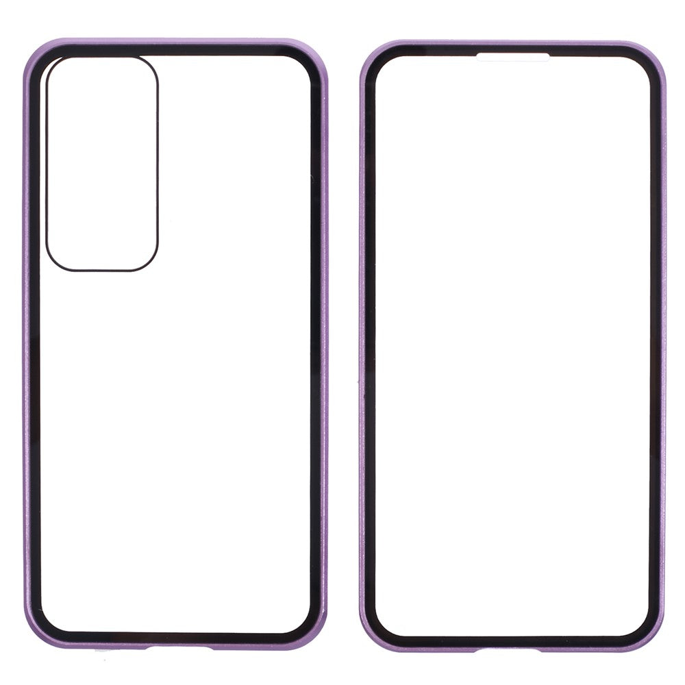 For Samsung Galaxy S25+ Full Body Case Magnetic Tempered Glass Double-Sided Phone Case