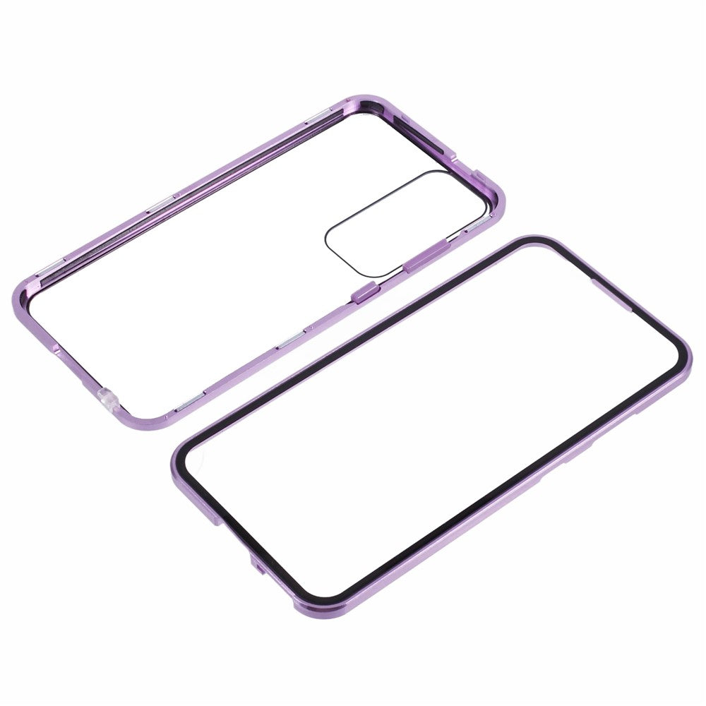For Samsung Galaxy S25+ Full Body Case Magnetic Tempered Glass Double-Sided Phone Case