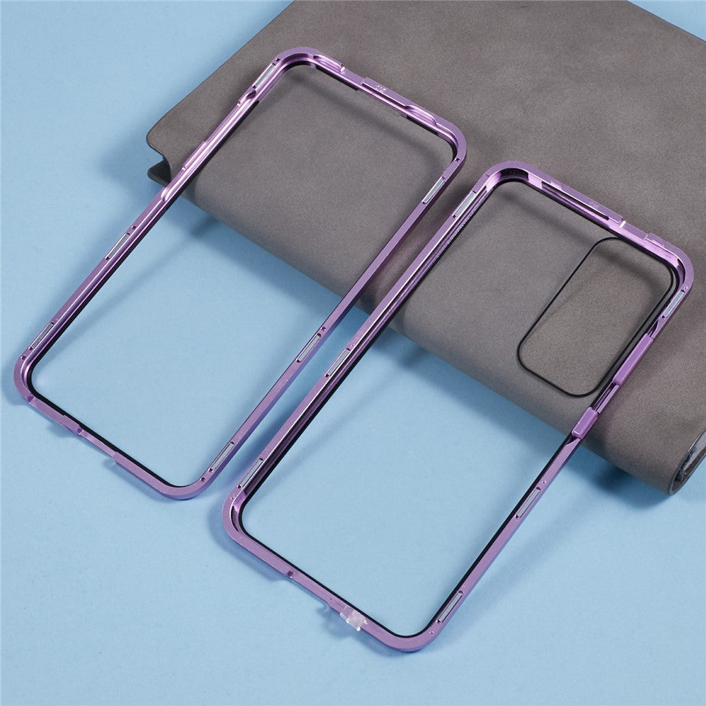 For Samsung Galaxy S25+ Full Body Case Magnetic Tempered Glass Double-Sided Phone Case