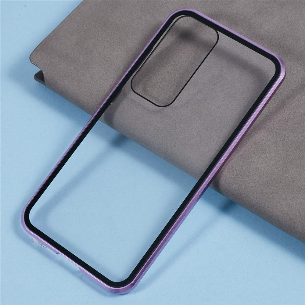 For Samsung Galaxy S25+ Full Body Case Magnetic Tempered Glass Double-Sided Phone Case