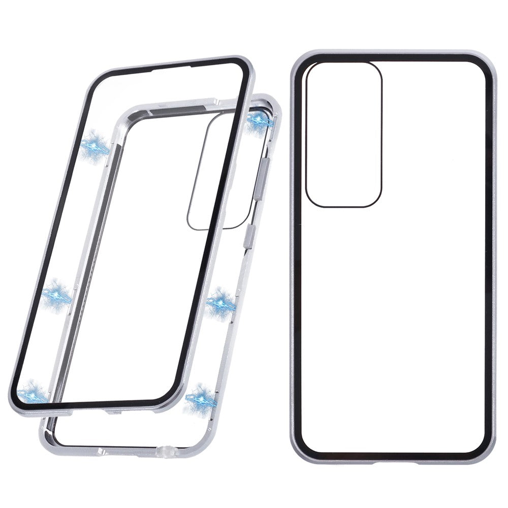 For Samsung Galaxy S25+ Full Body Case Magnetic Tempered Glass Double-Sided Phone Case