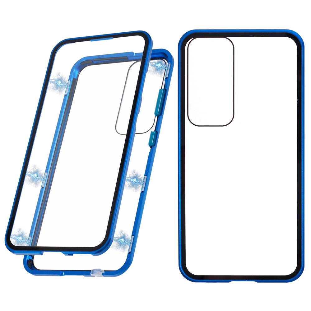 For Samsung Galaxy S25+ Full Body Case Magnetic Tempered Glass Double-Sided Phone Case