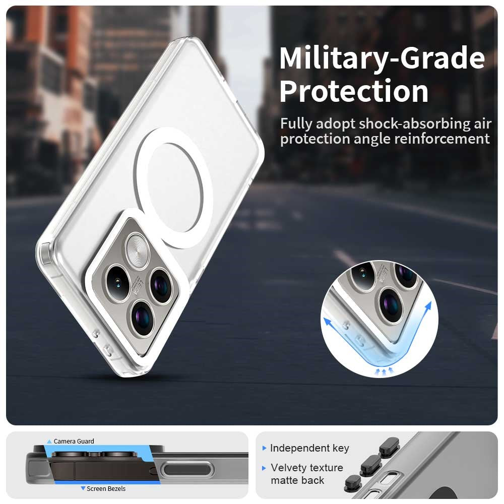 Candy Series för Xiaomi 14T Pro magnetiskt skal PC+TPU+PET fallskyddande mobilskal