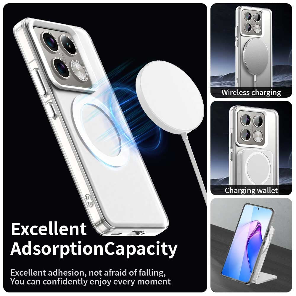 Candy Series för Xiaomi 14T Pro magnetiskt skal PC+TPU+PET fallskyddande mobilskal