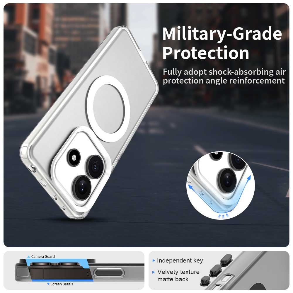 Candy Series For Xiaomi Redmi Note 14 5G Magnetic Case PC+TPU+PET Anti-Drop Phone Cover