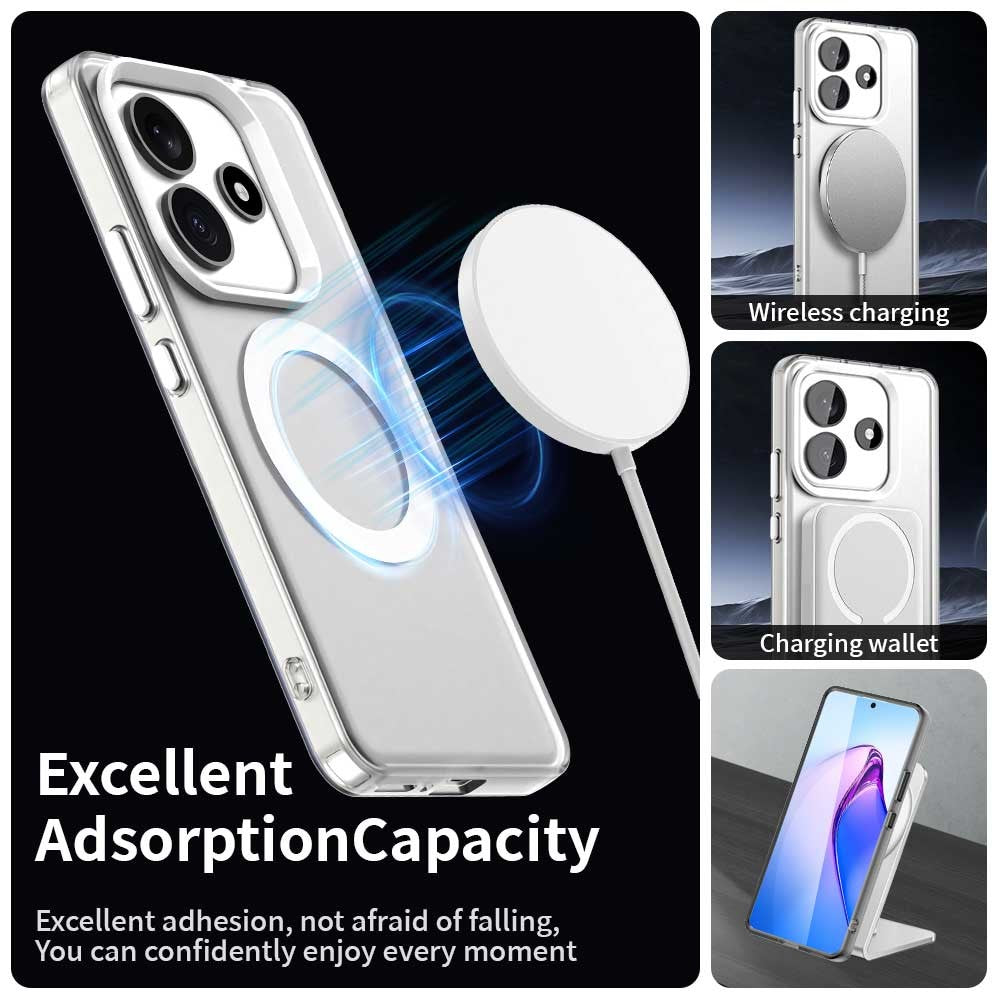 Candy Series For Xiaomi Redmi Note 14 5G Magnetic Case PC+TPU+PET Anti-Drop Phone Cover