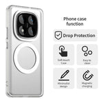 For Xiaomi Redmi Note 14 Pro 5G / Poco X7 5G Magnetic Case PC+TPU+PET Anti-Drop Phone Cover