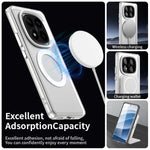 For Xiaomi Redmi Note 14 Pro 5G / Poco X7 5G Magnetic Case PC+TPU+PET Anti-Drop Phone Cover