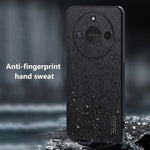 For Honor X60 5G Case Wood Texture PU Leather Coated PC+TPU Phone Cover