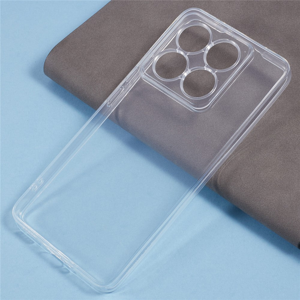 Xiaomi 14T Pro stötsäkert skal 1,5 mm tjockt genomskinligt TPU-mobilskal