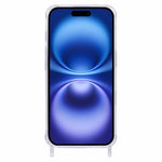 For iPhone 16 Plus Case PC+TPU 1.5mm Clear Phone Cover with Lanyard Holes