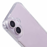 For iPhone 16 Plus Case PC+TPU 1.5mm Clear Phone Cover with Lanyard Holes