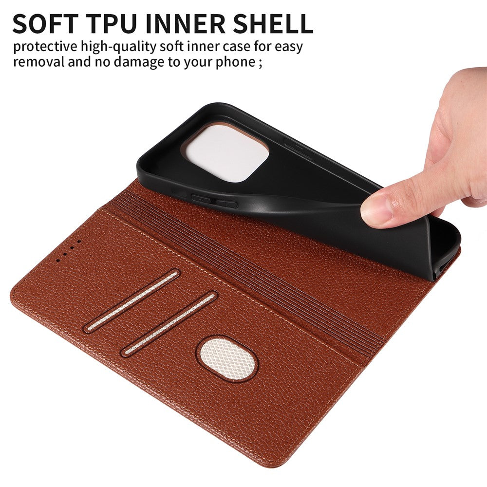 For iPhone 13 Pro Max Case RFID Blocking Strong Magnetic Leather Wallet Phone Cover