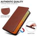 For iPhone 13 Pro Max Case RFID Blocking Strong Magnetic Leather Wallet Phone Cover