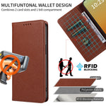 For iPhone 13 Pro Max Case RFID Blocking Strong Magnetic Leather Wallet Phone Cover