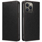 For iPhone 13 Pro Max Case RFID Blocking Strong Magnetic Leather Wallet Phone Cover