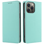 For iPhone 13 Pro Max Case RFID Blocking Strong Magnetic Leather Wallet Phone Cover