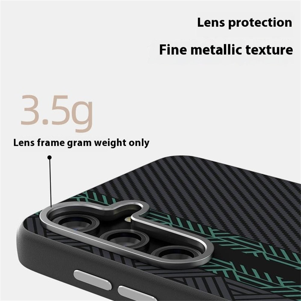 ABEEL For Samsung Galaxy S25 Magnetic Case PC + TPU + Aluminum Alloy + PU Leather Slim Phone Back Cover