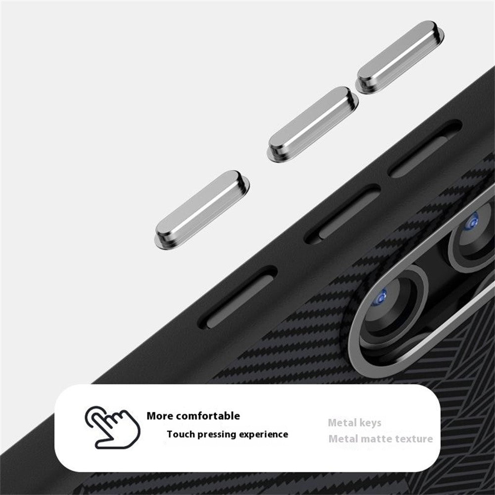 ABEEL For Samsung Galaxy S25+ Magnetic Case PC + TPU + Aluminum Alloy + PU Leather Slim Phone Back Cover