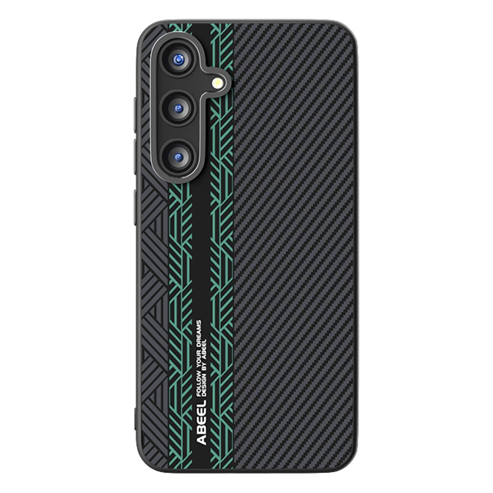 ABEEL For Samsung Galaxy S24 Magnetic Case PC + TPU + Aluminum Alloy + PU Leather Slim Phone Back Cover