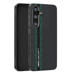 ABEEL For Samsung Galaxy S24 Magnetic Case PC + TPU + Aluminum Alloy + PU Leather Slim Phone Back Cover