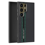 ABEEL slankt magnetisk cover til Samsung Galaxy S24 Ultra i PC + TPU + aluminiumslegering + PU-læder