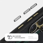 ABEEL slankt magnetisk cover til Samsung Galaxy S24 Ultra i PC + TPU + aluminiumslegering + PU-læder