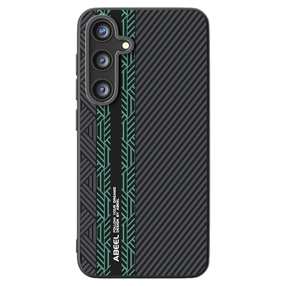 ABEEL For Samsung Galaxy S24+ Magnetic Case PC + TPU + Aluminum Alloy + PU Leather Slim Phone Back Cover