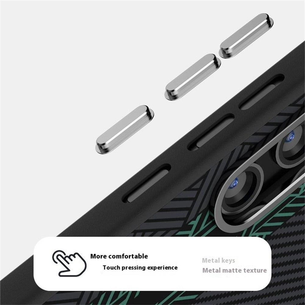 ABEEL For Samsung Galaxy S24+ Magnetic Case PC + TPU + Aluminum Alloy + PU Leather Slim Phone Back Cover